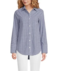 Lands' End Women's Poplin Tie Sleeve Shirt