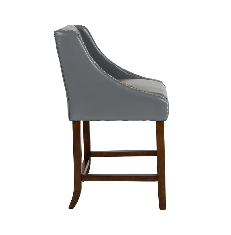 Taylorsville 24 Inch Counter Height Stool With Nailhead Trim