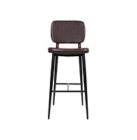 Regency Barstools Contemporary Metal Frame Stools With Integrated Footrest - Set Of 2