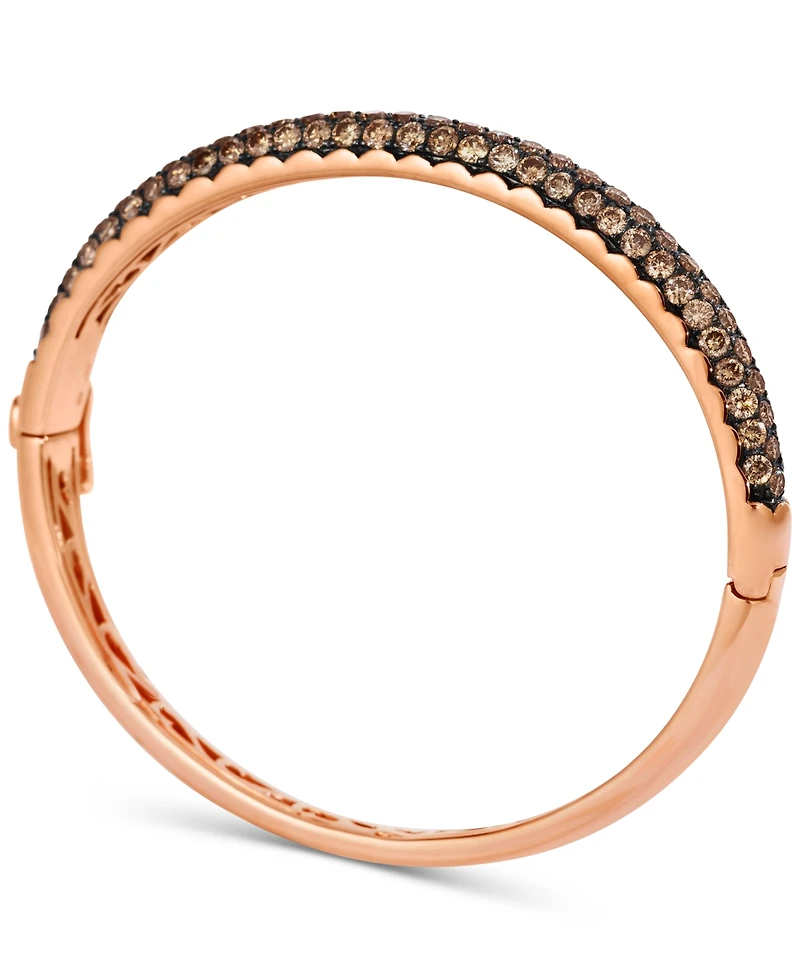Le Vian Chocolate Diamond Pave Bangle Bracelet (5-3/4 ct. t.w.) in 14k Rose Gold