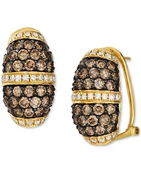 Le Vian Chocolate Diamond & Vanilla Diamond Pave Statement Earrings (3-1/5 ct. t.w.) in 14k Gold