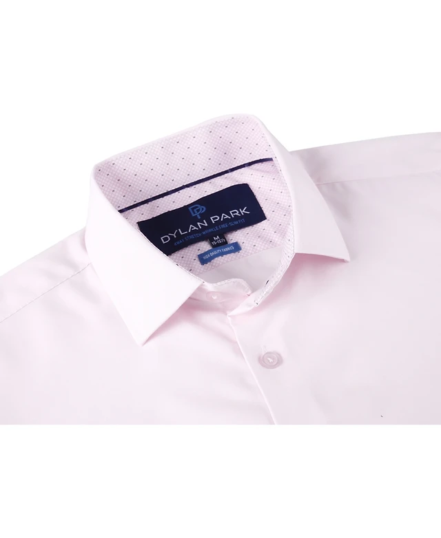 dylan park dress shirt Dylan Park Slim Fit Wrinkle Resistant Black Dress Shirt Men's M Long Sleeve