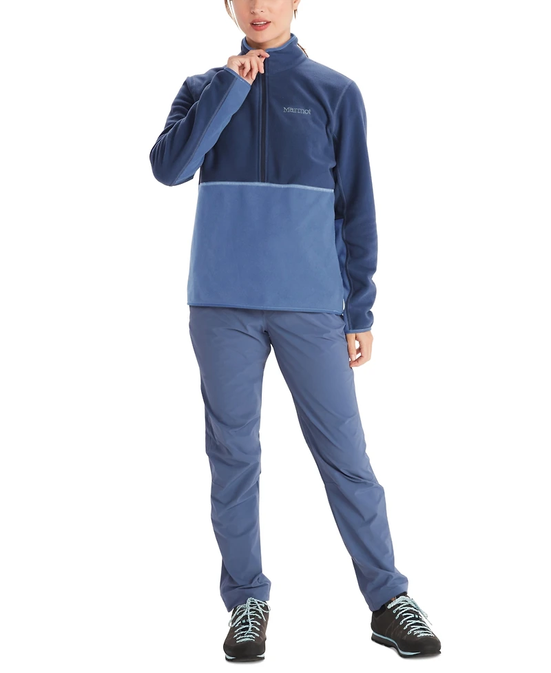 Marmot Women's Rocklin Half-Zip Colorblocked Fleece Jacket