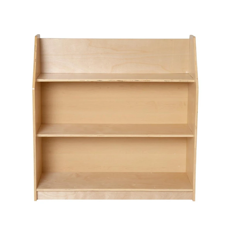 Kid'S Bookshelf Or Toy Storage Shelf For Bedroom Or Playroom In Wood Finish With Safe, Kid-Friendly Curved Edges
