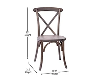 Bardstown X-Back Bistro Style Wooden High Back Dining Chair