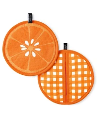 Kate Spade New York Squeeze the Day and Spring Gingham Pot Holder 2-Pack