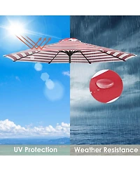 8 Ft Patio Umbrella Replacement Canopy Market Table Top Sunshade Cover Outdoor