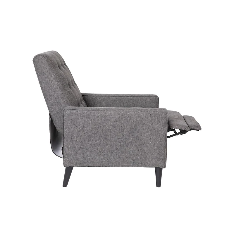 Darcy Recliner Chair Mid-Century Modern Tufted Upholstery Ergonomic Push Back Living Room Recliner