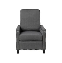 Renza Transitional Pushback Recliner With Pillow Style Back And Accent Nail Trim - Manual