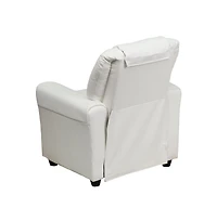 Contemporary Kids Recliner Chair With Cup Holder And Headrest