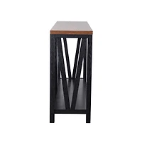 Erikson Modern Farmhouse Engineered Wood Sofa Table With Bracing And Lower Shelf