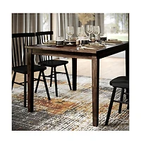 Merrick Lane Hayden Wooden Dining Table With Tapered Legs