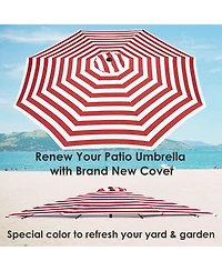 10 Ft Patio Umbrella Replacement Canopy Market Table Top Sunshade Cover Market