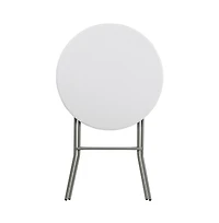 2.6-Foot Round Plastic Bar Height Folding Table