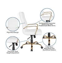 Milano Contemporary High-Back Home Office Chair With Padded Arms