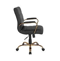 Milano Contemporary Mid-Back Home Office Chair With Padded Arms