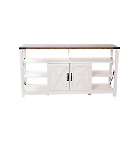 Merrick Lane Green River Media Console With Open And Closed Storage