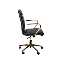 Merrick Lane Artemis Mid-Back Home Office Chair With Armrests, Height Adjustable Swivel Seat And Five Star Base