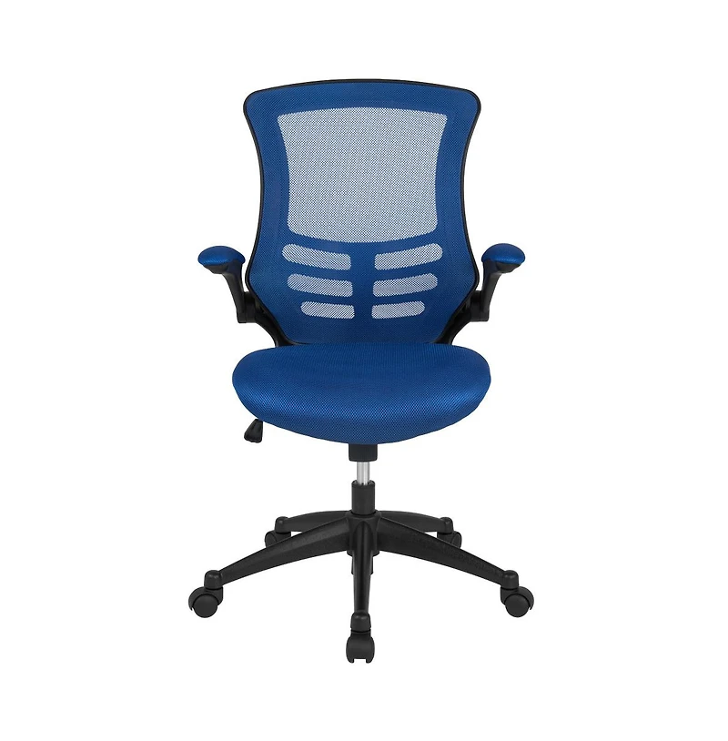 Emma+Oliver Mid-Back Mesh Swivel Ergonomic Task Office Chair With Flip-Up Arms