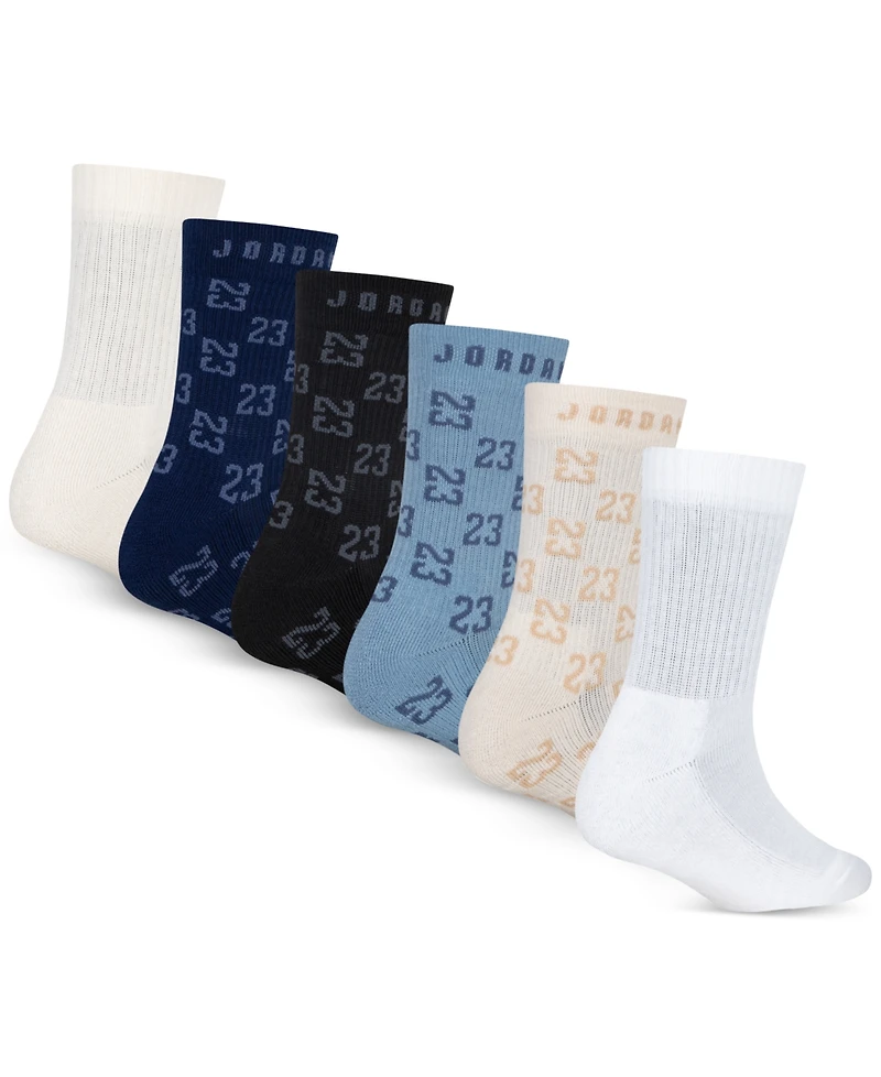 Jordan Big Kids Monogram Essential Crew Socks, Pack of 6