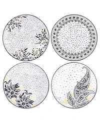 Portmeirion Sara Miller Artisanne Noir Dinner Plates, Set of 4