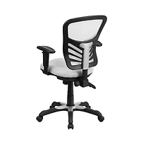 Mid-Back Mesh Triple Paddle Swivel Ergonomic Office Chair With Adjustable Arms