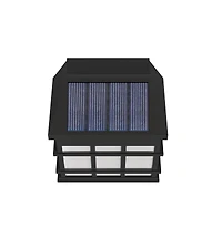 Wall Mount Led Solar Powered Fence And Deck Lights - All-Weather Decorative Set Of 6