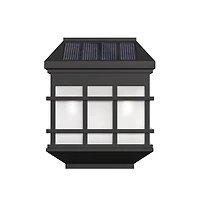 Wall Mount Led Solar Powered Fence And Deck Lights - All-Weather Decorative Set Of 6