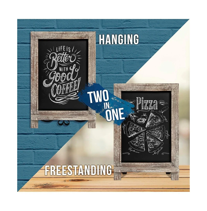 Hanging Or Tabletop Chalkboard With Legs/Wedding Table Sign/Kitchen Countertop Memo Board