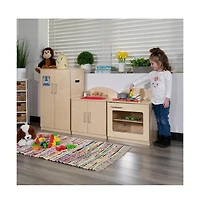 Children's Wooden Kitchen Set-Stove/Sink/Refrigerator For Commercial Or Home Use