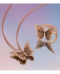 Le Vian Ombre Chocolate Ombre Diamond & Vanilla Diamond Butterfly Ring (3/4 ct. t.w.) in 14k Rose Gold