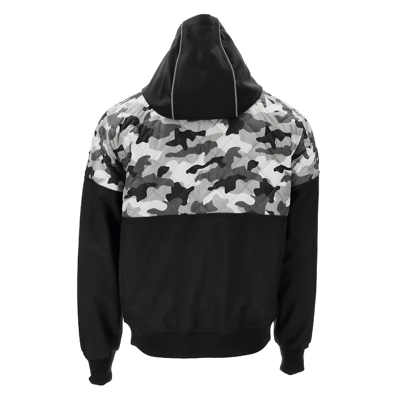 RefrigiWear Big & Tall Camo Diamond Quilted Hooded Jacket Camouflage Winter Coat, Insulated Outdoor Gear
