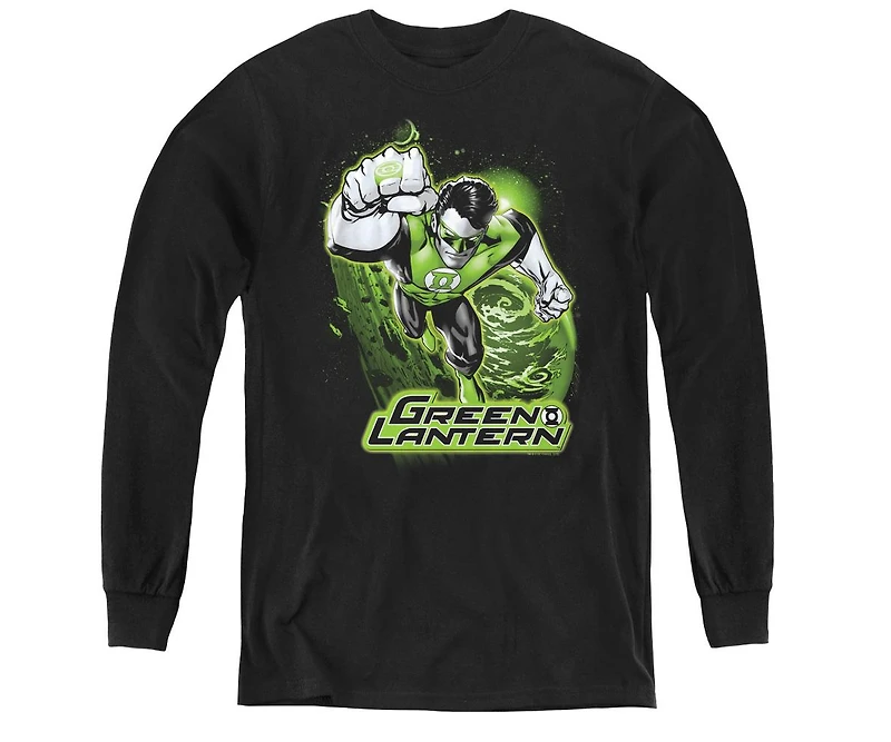 Justice League Boys of America Youth Green Lantern & Gray Long Sleeve Sweatshirts