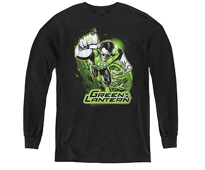 Justice League Boys of America Youth Green Lantern & Gray Long Sleeve Sweatshirts