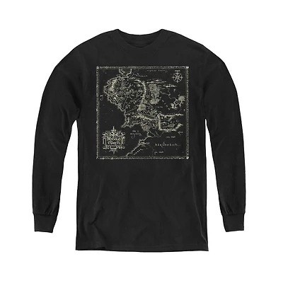 Lord Of The Rings Youth Map Me Long Sleeve Sweatshirts