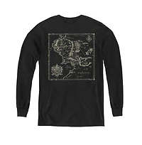 Lord Of The Rings Youth Map Me Long Sleeve Sweatshirts