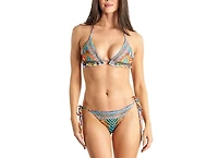 La Moda Clothing Women's Printed Two Piece Bikini Set