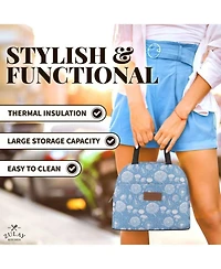 Insulated Tote Lunch Bag With Soft Padded Handles