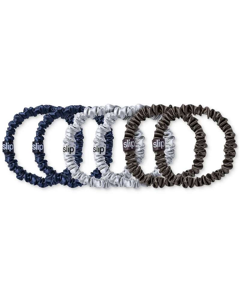 Slip -Pc. Pure Silk Skinny Scrunchies Set