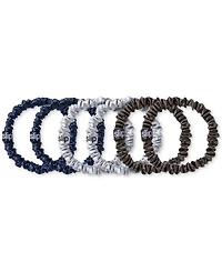 Slip -Pc. Pure Silk Skinny Scrunchies Set