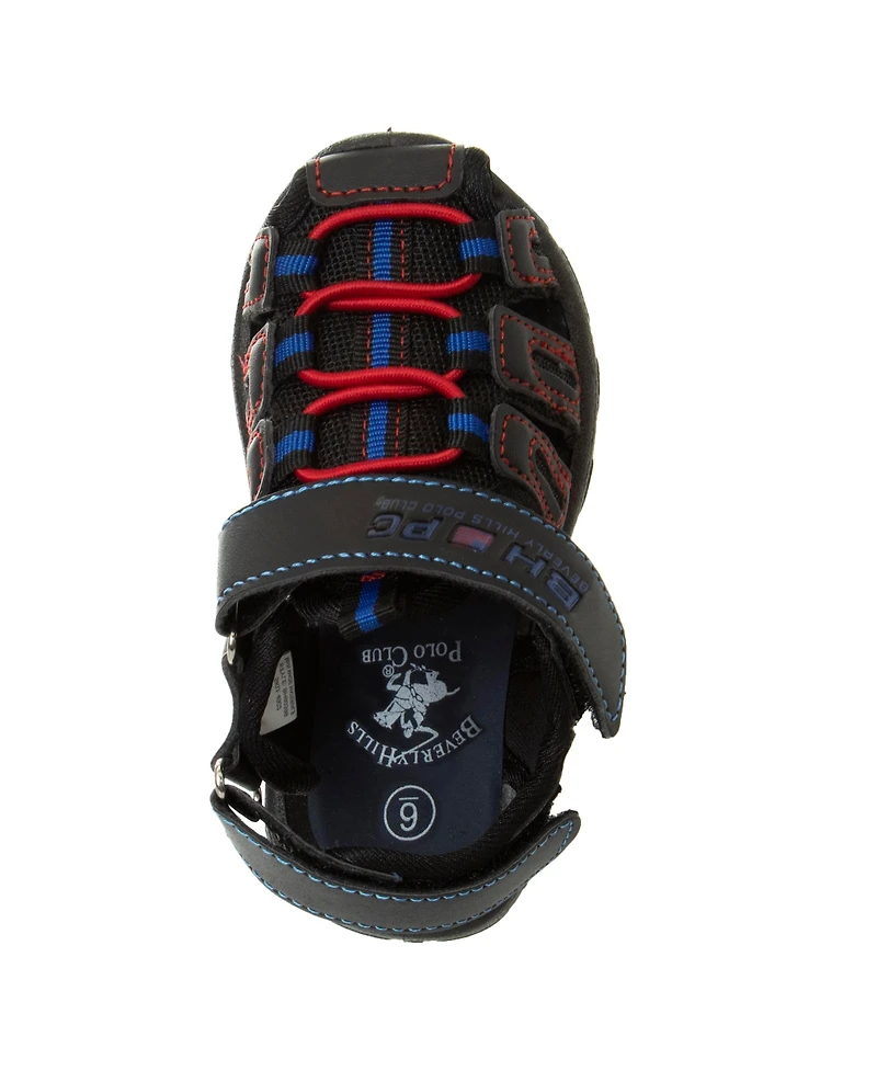 Beverly Hills Polo Club Little Kids Hook and Loop Sport Sandals