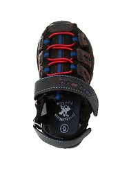 Beverly Hills Polo Club Little Kids Hook and Loop Sport Sandals