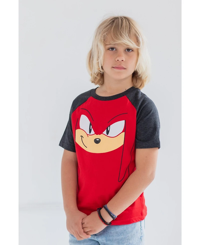 Sega Boys Sonic The Hedgehog Tails Knuckles 3 Pack T-Shirts /