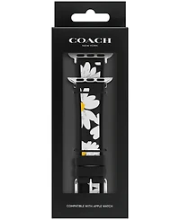 Coach Women's Black Silicone Apple Strap 38mm/40mm/41mm