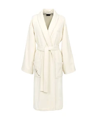 Boss Home Almond Flowers Woman's Cotton Shawl Collar Bathrobe