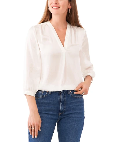 Vince Camuto Women's V-Neck 3/4-Sleeve Blouse