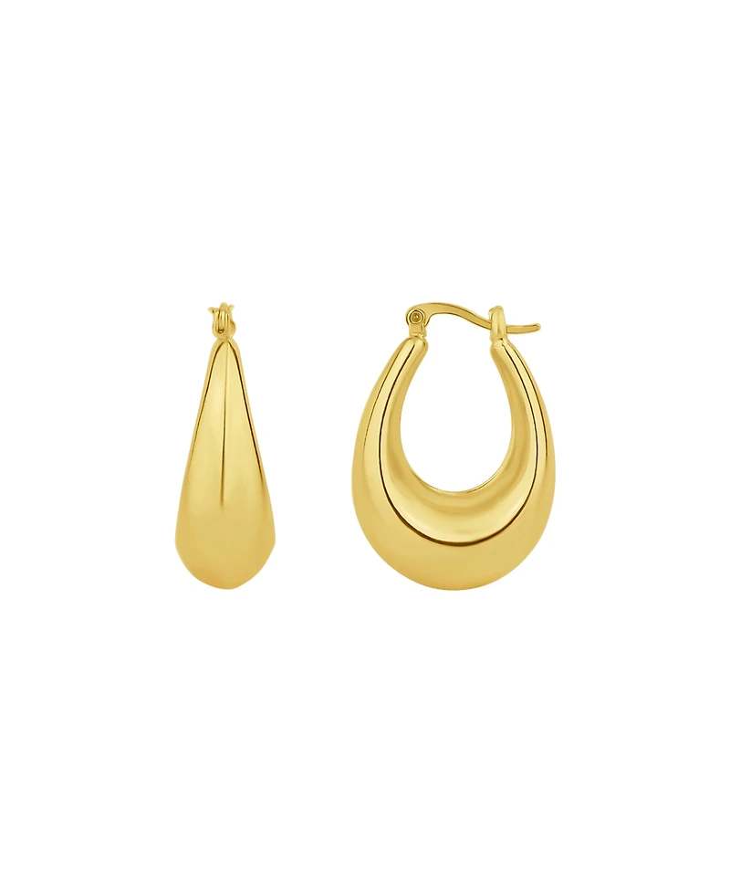 And Now This 18K Gold Plated or Silver Hoop Earring