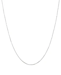Delicate Box Chain 20" Strand Necklace (2/3mm) in 14k White Gold