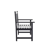 Andover Indoor/Outdoor Patio Bench/Dual-Person Loveseat With Slatted Acacia Wood Design For Use Sunroom, Backyard, Porch, Or Garden