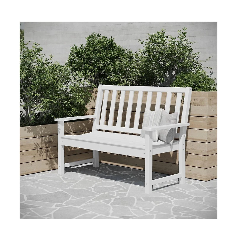 Cressly All Weather Recycled Hdpe Bench For Indoor And Outdoor Use